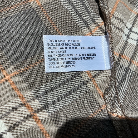 Wild Fable Brown Plaid Print Midi Skirt Pull On Elastic Waist Grunge Academia - Picture 8 of 8